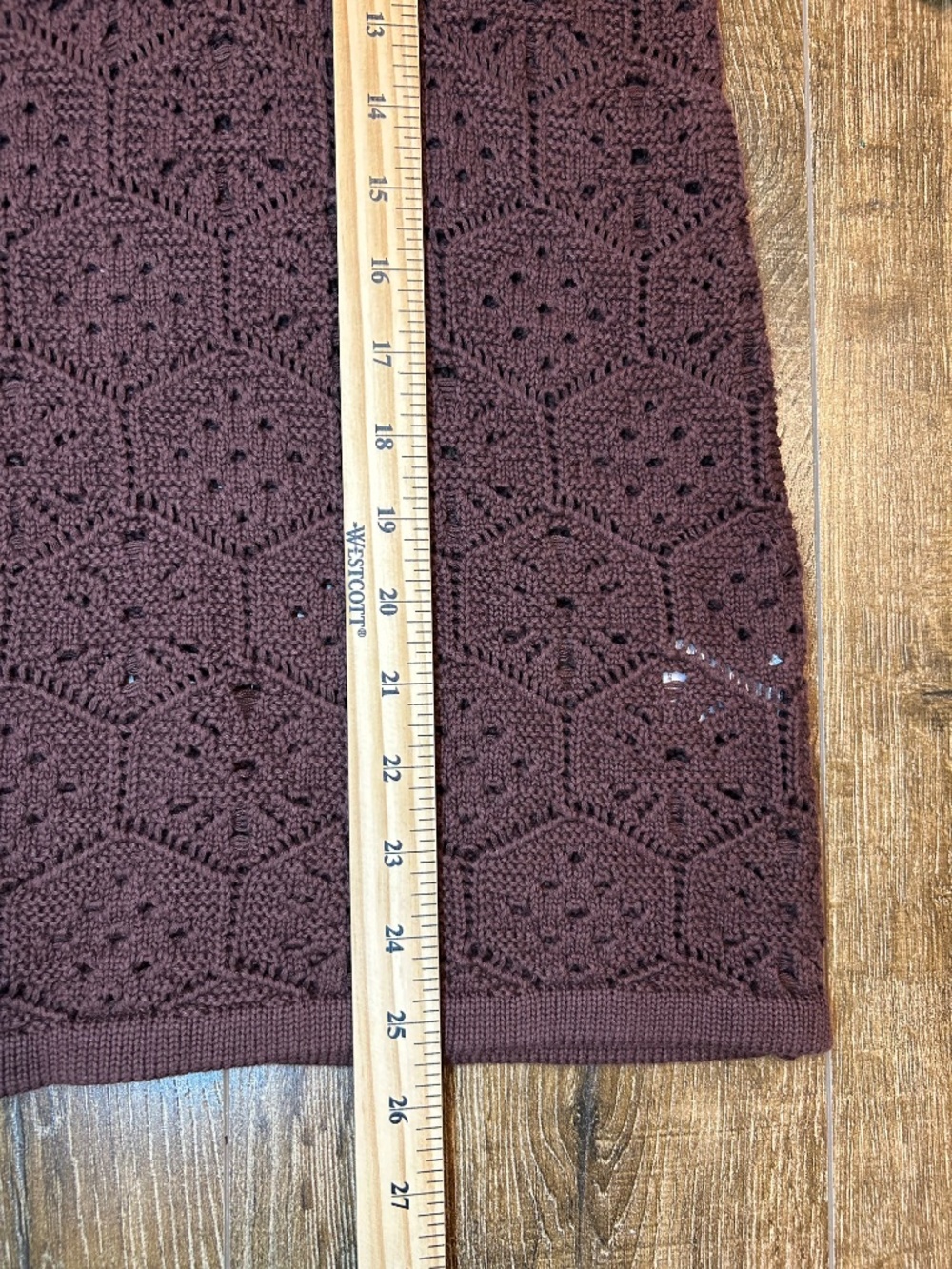 SABO Crochet knit Button Brown Umiko Top L-XL Cotton - Picture 6 of 12